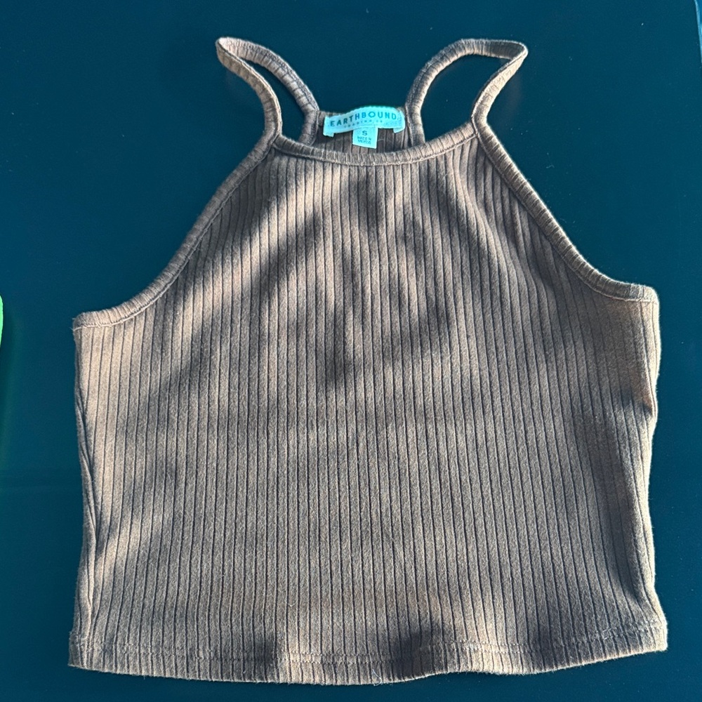 EARTHBOUND Tan Ribbed Camisole Top